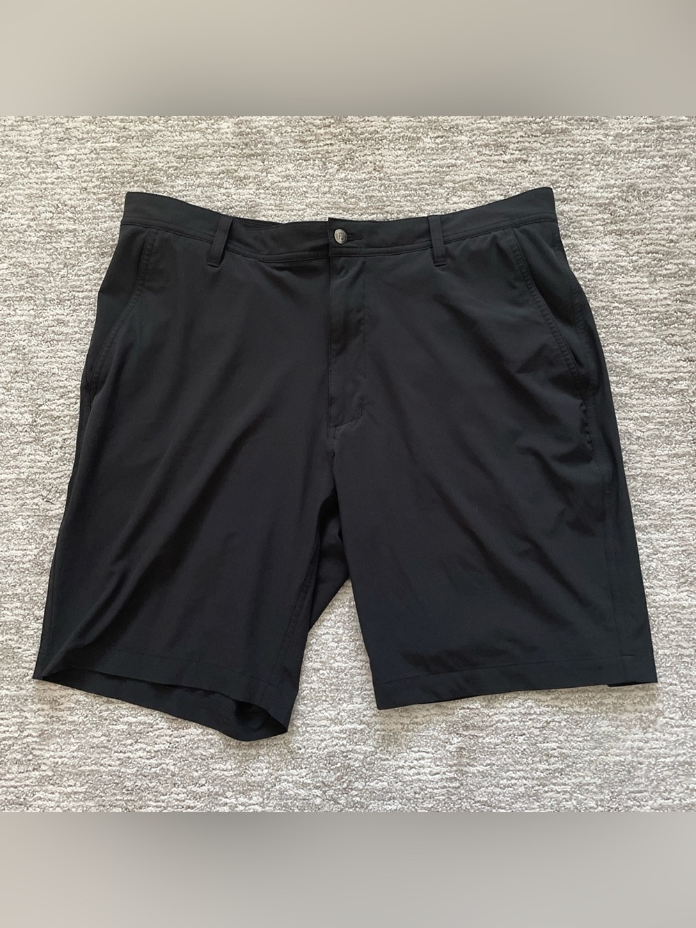 FootJoy Shorts Mens 36 Black Performance Lightweight Golf 9” Inseam Stretch